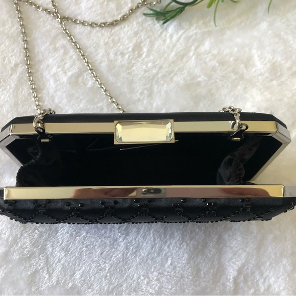 INC International Concepts Sasha Satin Sparkle Clutch - Picture 8 of 12